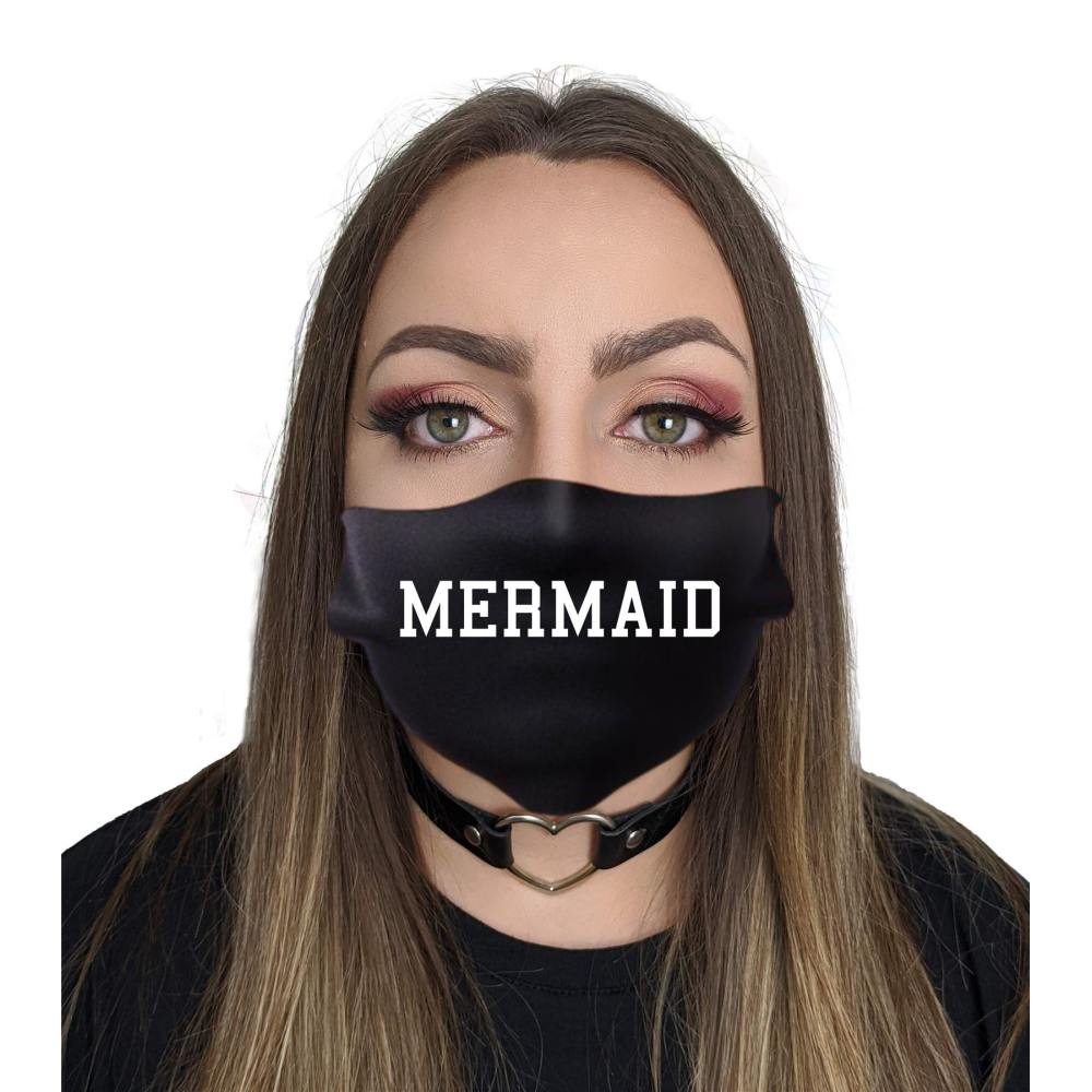 Twisted Apparel - Mermaid Masker - Mondkapje - Zwart
